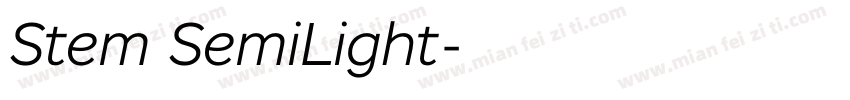 Stem SemiLight字体转换